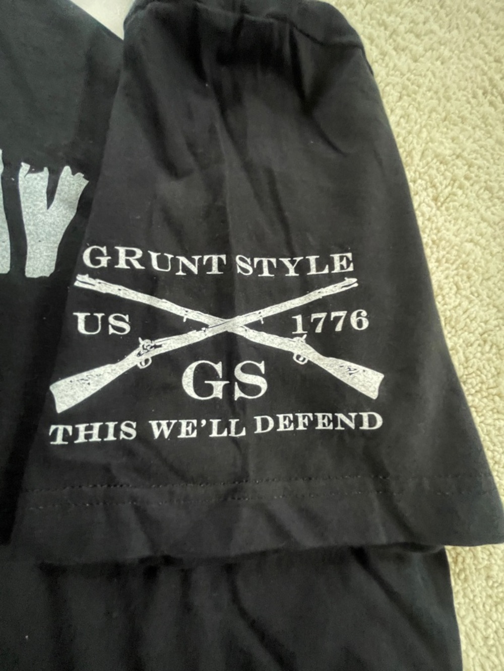 NWT Black Grunt Style Range Day Graphic Tee with Flag XXL - Picture 3 of 6